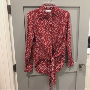 Red Button down by Faithfull the Brand